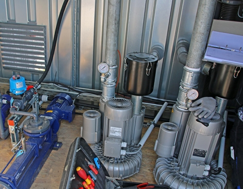 Bau einer Membranfiltrations&shy;anlage auf einer Biogasanlage